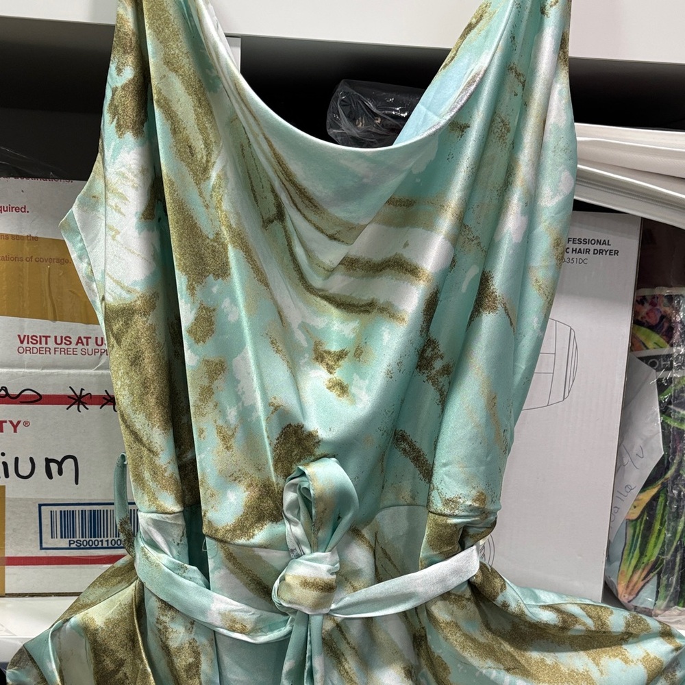 Silk Wrap Mini Dress - Picture 3 of 15